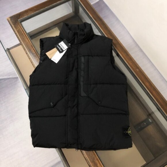 Stone Island Stand - Collar Down Vest (Black) - Picture 2 of 7